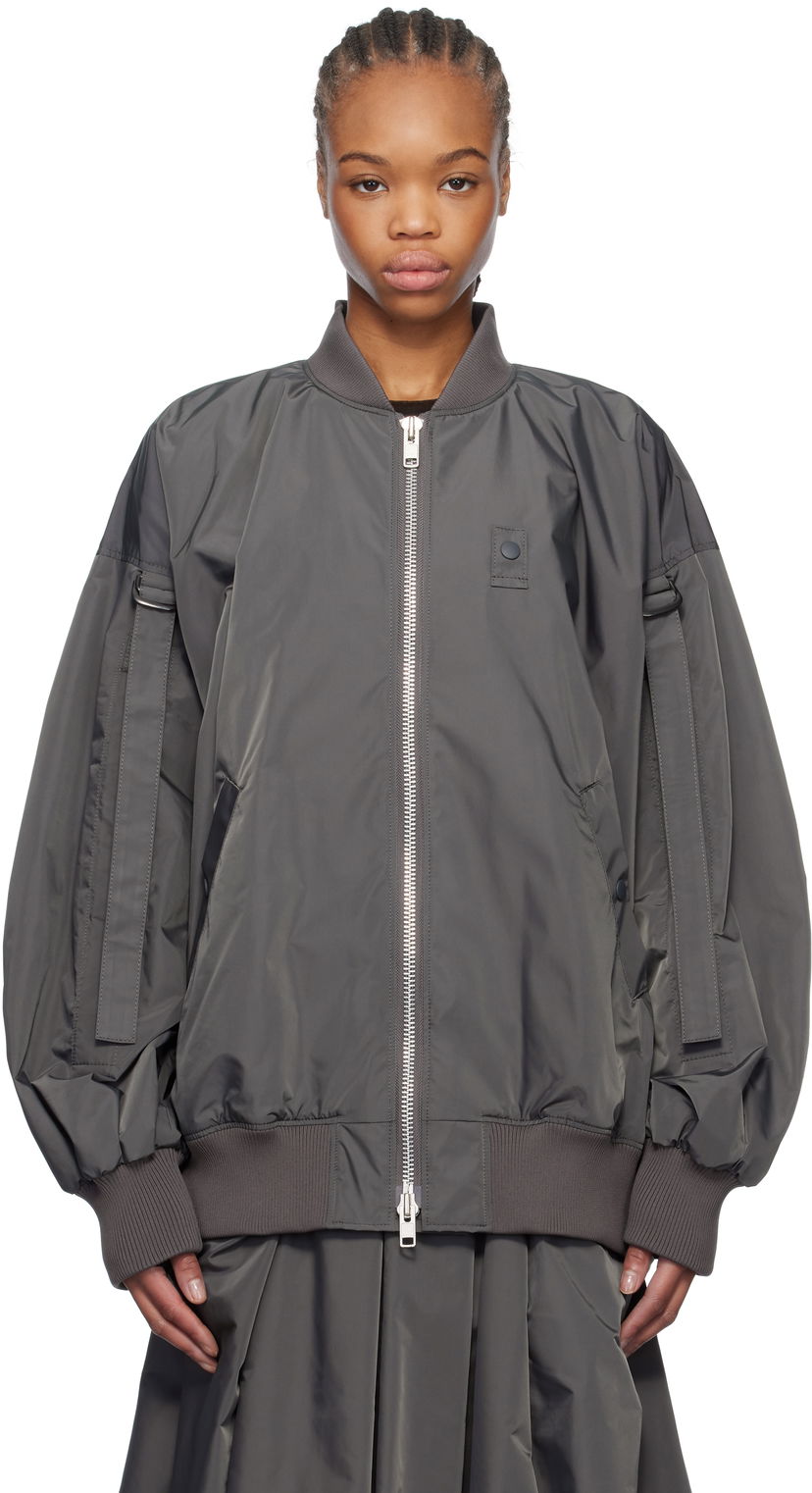 Bomberjacka Yohji Yamamoto Yohji Yamamoto R-Belted Bomber Jacket Grå | FT-J54-600