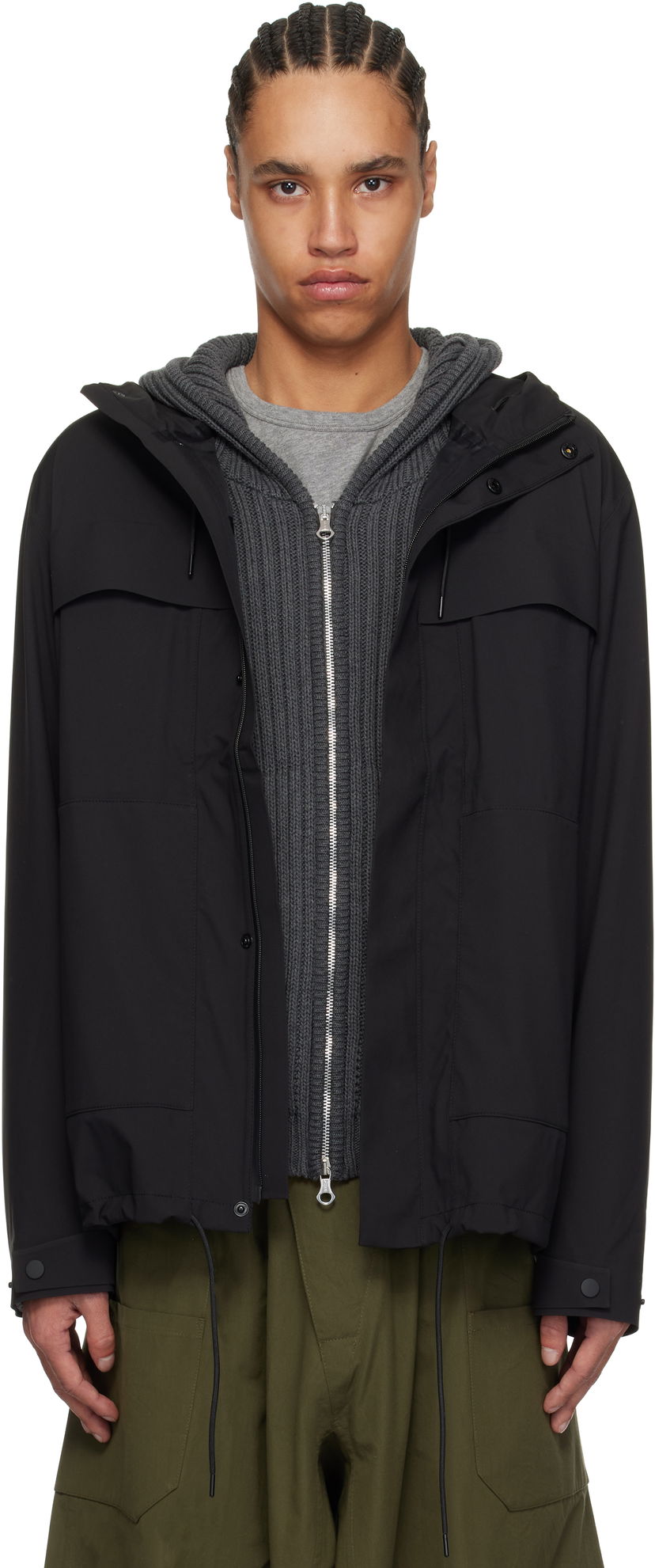 Vindjacka Rains Suva Hardshell Cargo Rain Jacket Svart | 12400