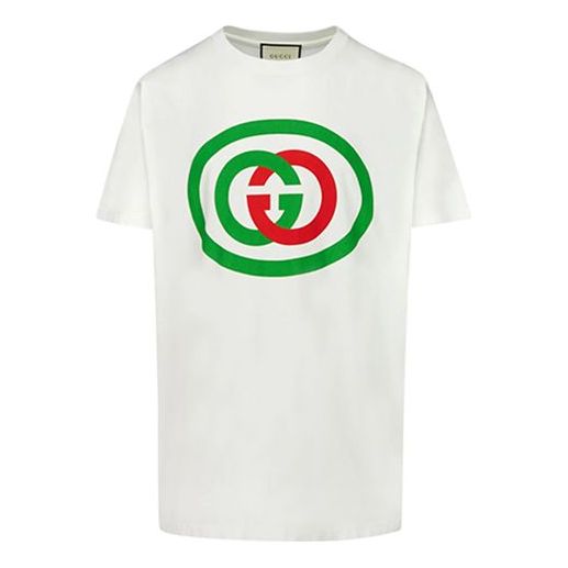 T-shirt Gucci Oversize T-Shirt With Print Vit | 565806-XJBAU-9037
