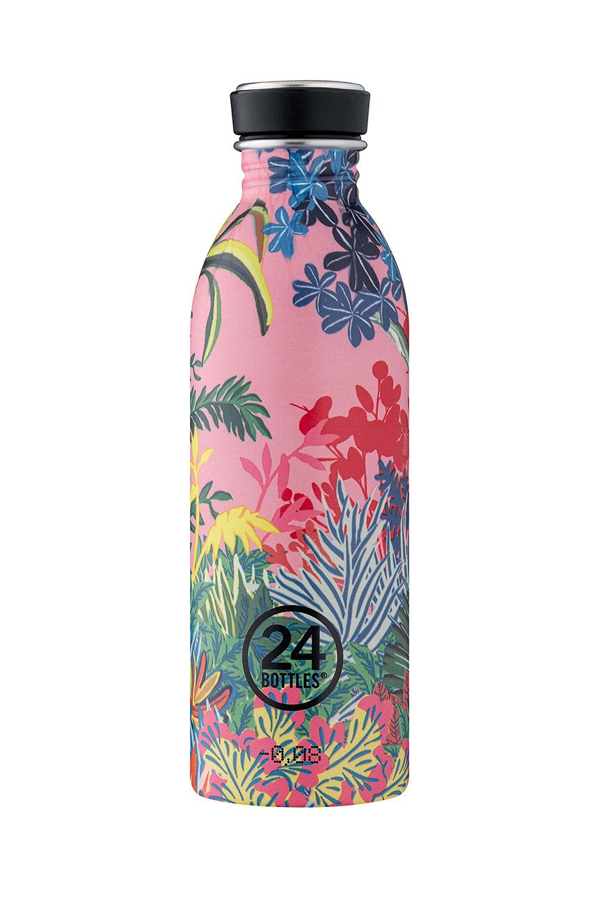 Dricksflaska 24Bottles Floral Water Bottle 0.5 l Flerfärgad | Urban.050.PinkParadise, 0