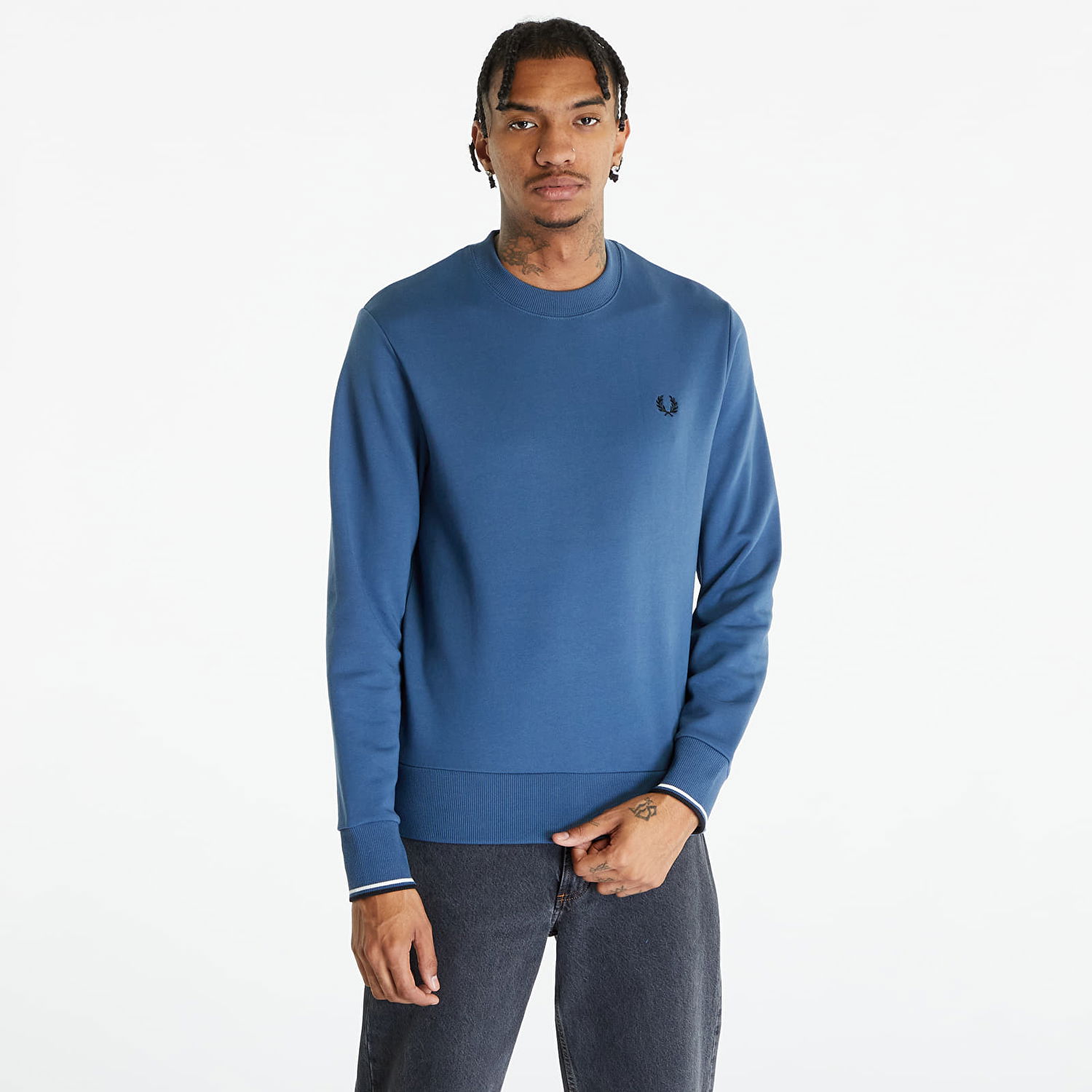 Sweater Fred Perry Crewneck Mörkblå | M7535 F57, 0