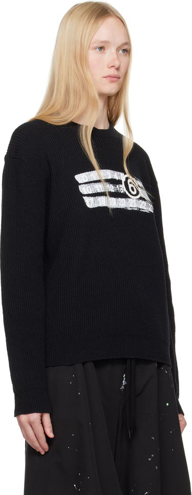 Sweater Maison Margiela MM6 Maison Margiela Numeric Knit Sweater Svart | SH2HL0022 M13124, 1