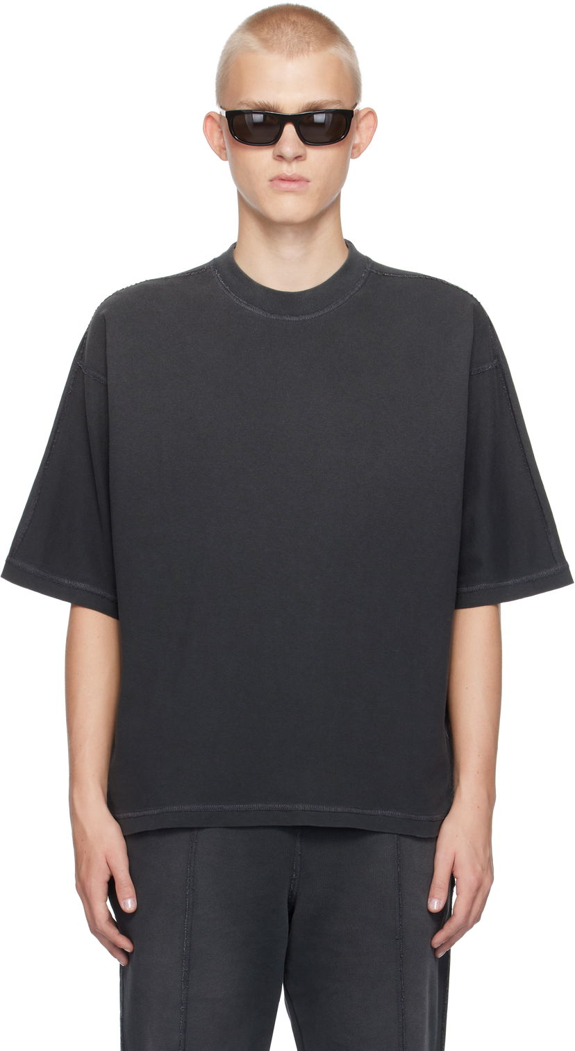 T-shirt Represent Clo Represent Black Stepped Hem T-shirt Svart | MLM4206
