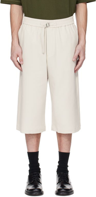 Shorts AMI AMI Paris Elasticated Shorts Beige | HSO310.CO0106, 0