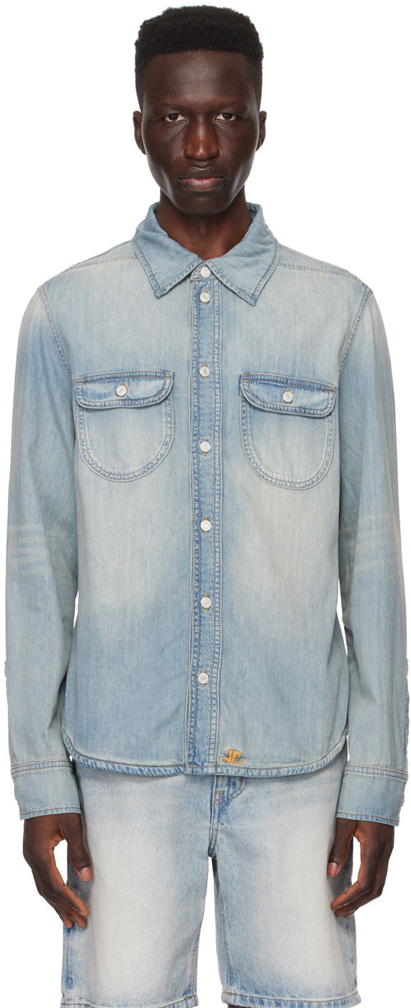 Skjorta Courrèges Denim Shirt Blå | 124DCH015CO0102
