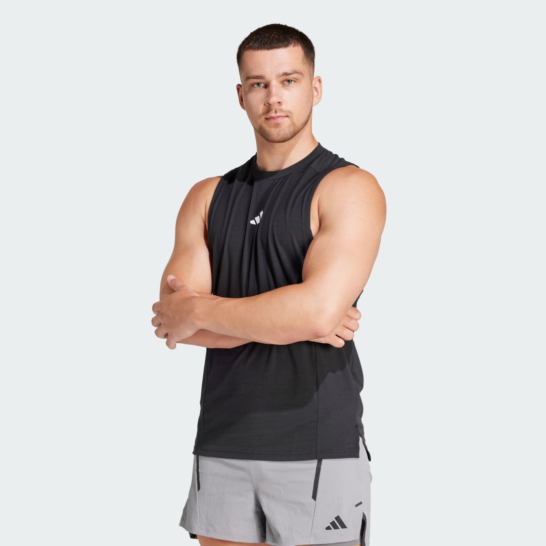 Linne adidas Performance Designed for Training Workout Top Svart | IK9726, 0