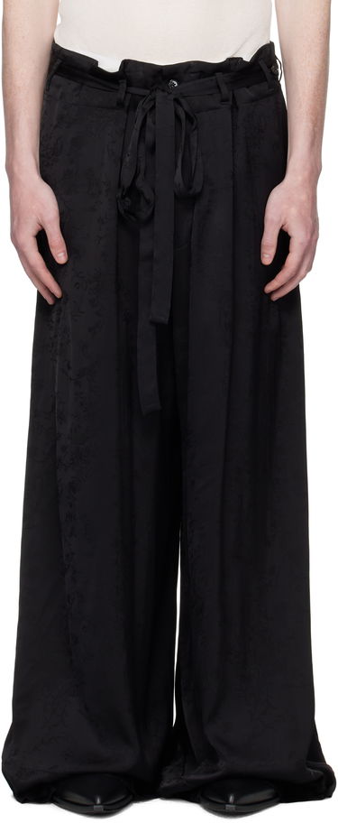 Byxor Ann Demeulemeester Ann Demeulemeester Bruse Wide Lounge Pants Svart | B0012744-FA611-099, 0