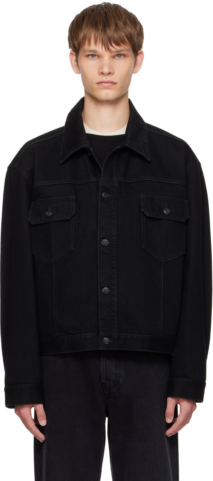 Jacka The Row The Row Orson Denim Jacket Svart | 546-W4170