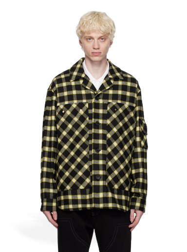 Skjorta Versace Check Shirt Gul | 1010265_1A07963