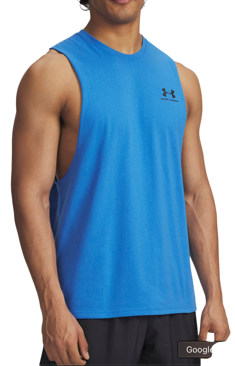 Linne Under Armour Left Chest Cut Off Tank Blå | 1329286-402