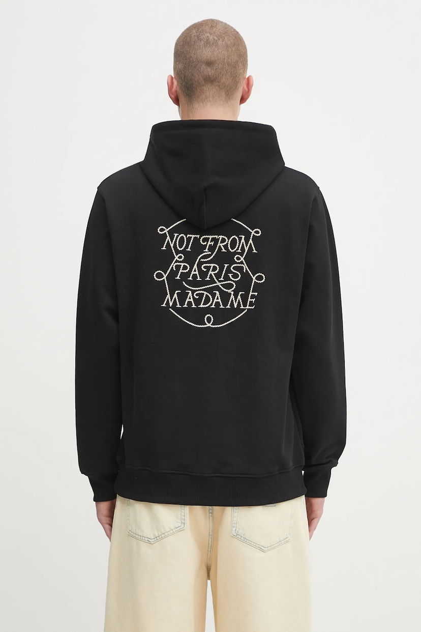 Sweatshirt Drôle de Monsieur Drôle de Monsieur Le Hoodie Slogan Tresses Svart | H.HO183.CO127