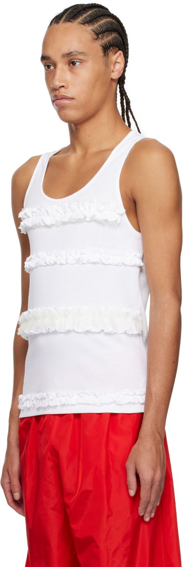 Linne Simone Rocha Simone Rocha Ruffle Frill Tank Top Vit | 5324F 0553, 3