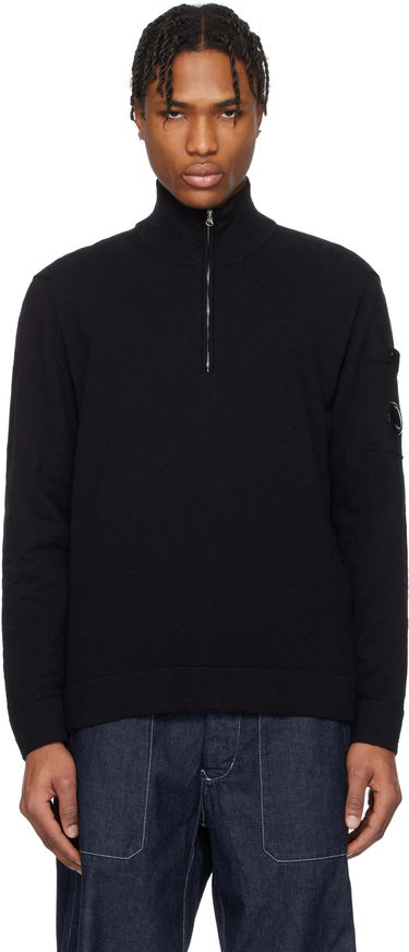 Sweater C.P. Company C.P. Company Half Zip Knit Sweater Svart | 18CMKN304A-110373A, 0
