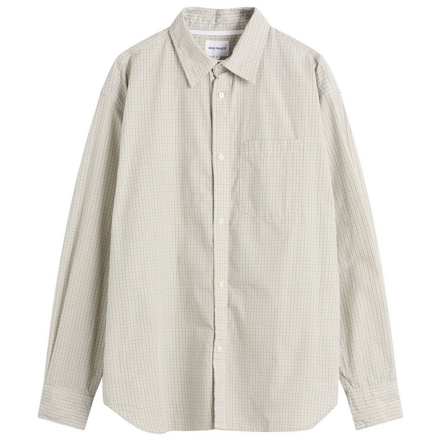 Skjorta NORSE PROJECTS Ole Oversize Poplin Check Shirt Beige | N40-0851-2064, 0