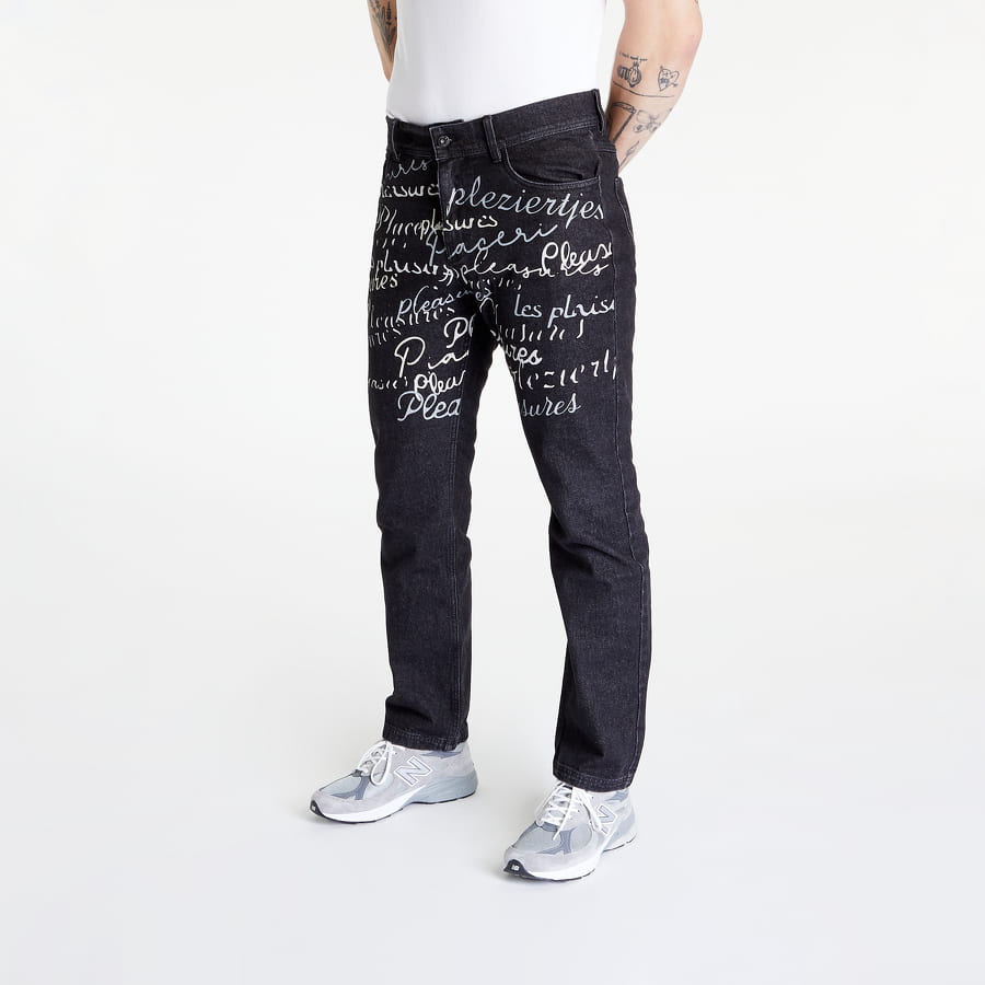 Jeans Pleasures Shatter Denim Pant Svart | P22F023 BLACK, 0