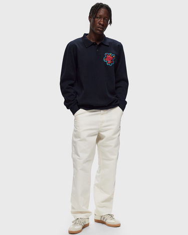 Polotröja By Parra Flower Blob Knitted Polo Shirt Mörkblå | 52226, 2