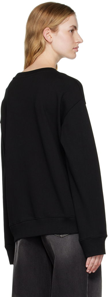 Sweater We11done We11done Crewneck Sweatshirt with Graphic Print Svart | WD-TS3-22-765-U-BK, 2