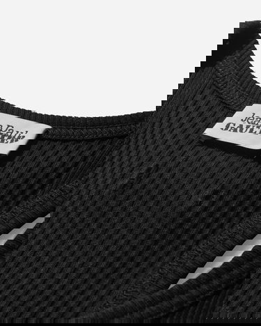 Linne Jean Paul Gaultier Patch Detail Ribbed Tank Top Svart | 24-25-U-DB023-J054 00, 4