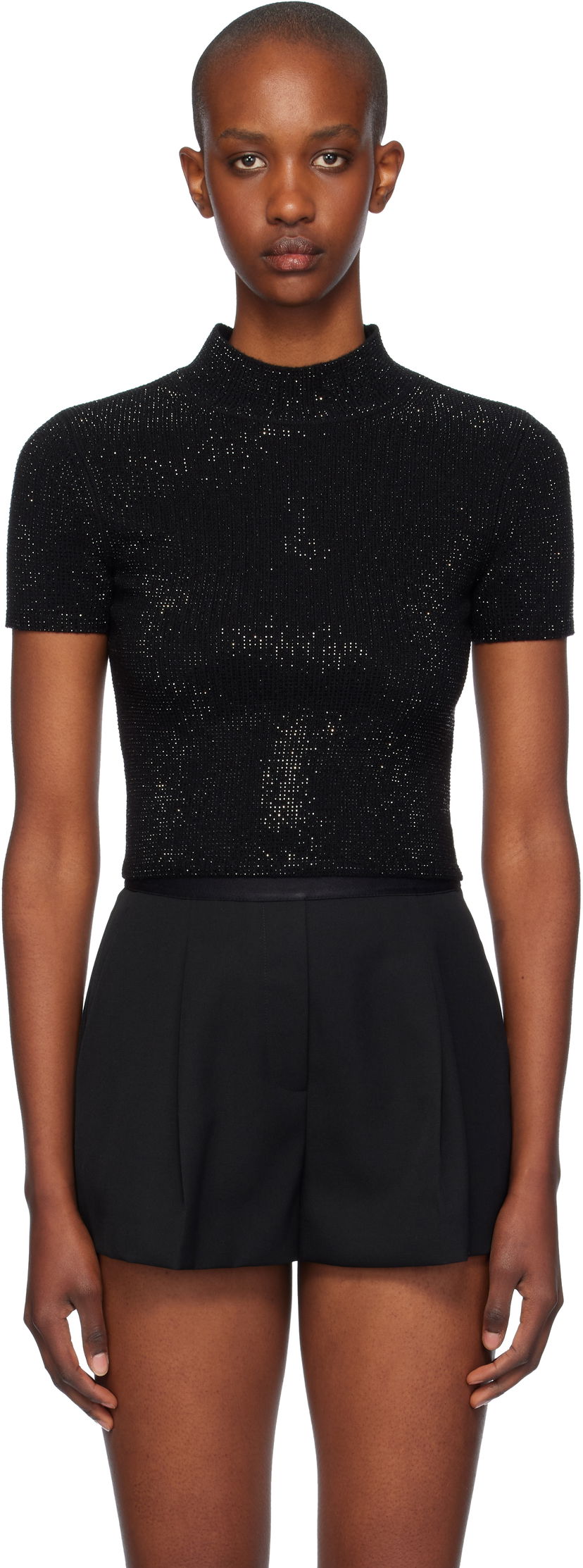 Sweater Alexander Wang Alexander Wang Crystal Hotfix T-Shirt Svart | 1KC4241043