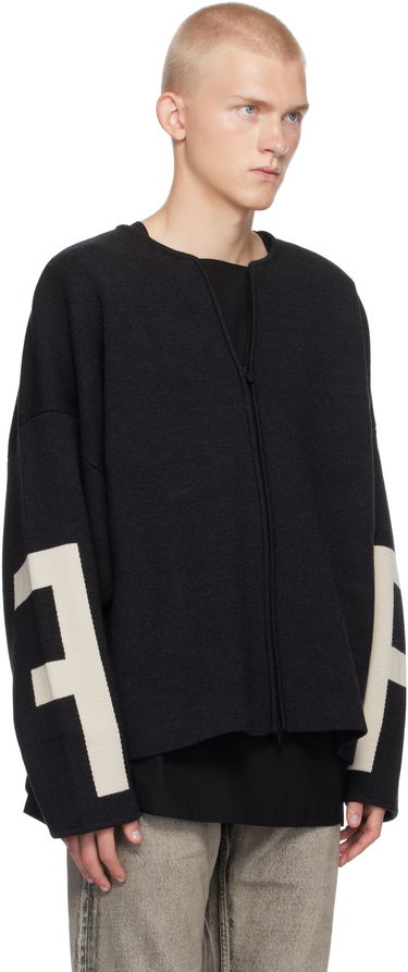 Sweater Fear of God Fear of God Merino Full Zip Sweater Svart | FG24FW20-0172MER, 1