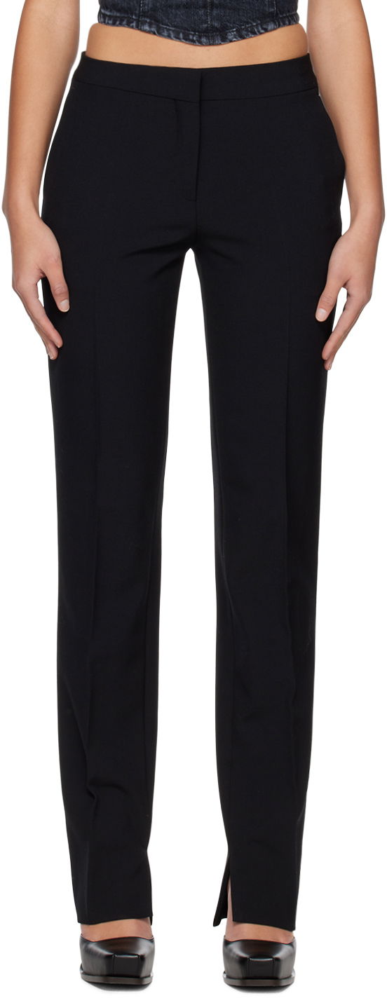 Byxor Stella McCartney Stella McCartney Straight-Leg Trousers Svart | 6400743AU701
