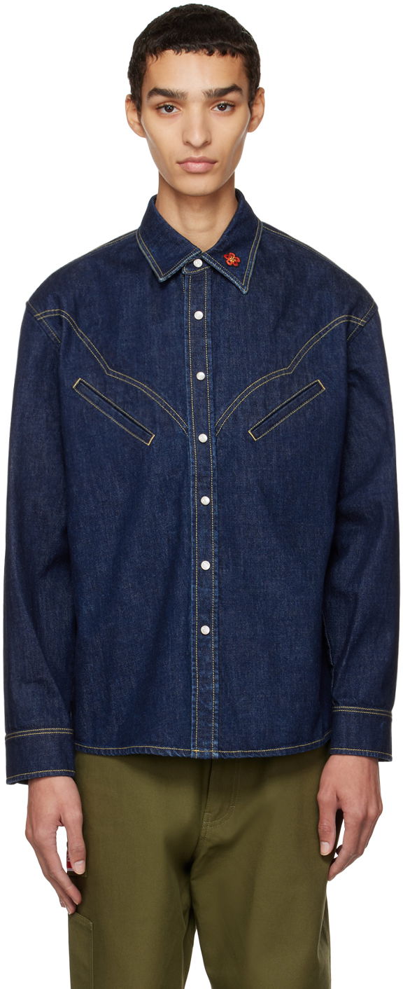 Skjorta KENZO Paris Western Denim Mörkblå | FC65DC4119EB, 0