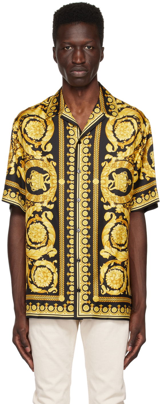 Skjorta Versace Black Informal Shirt Svart | 1003926 1A03044
