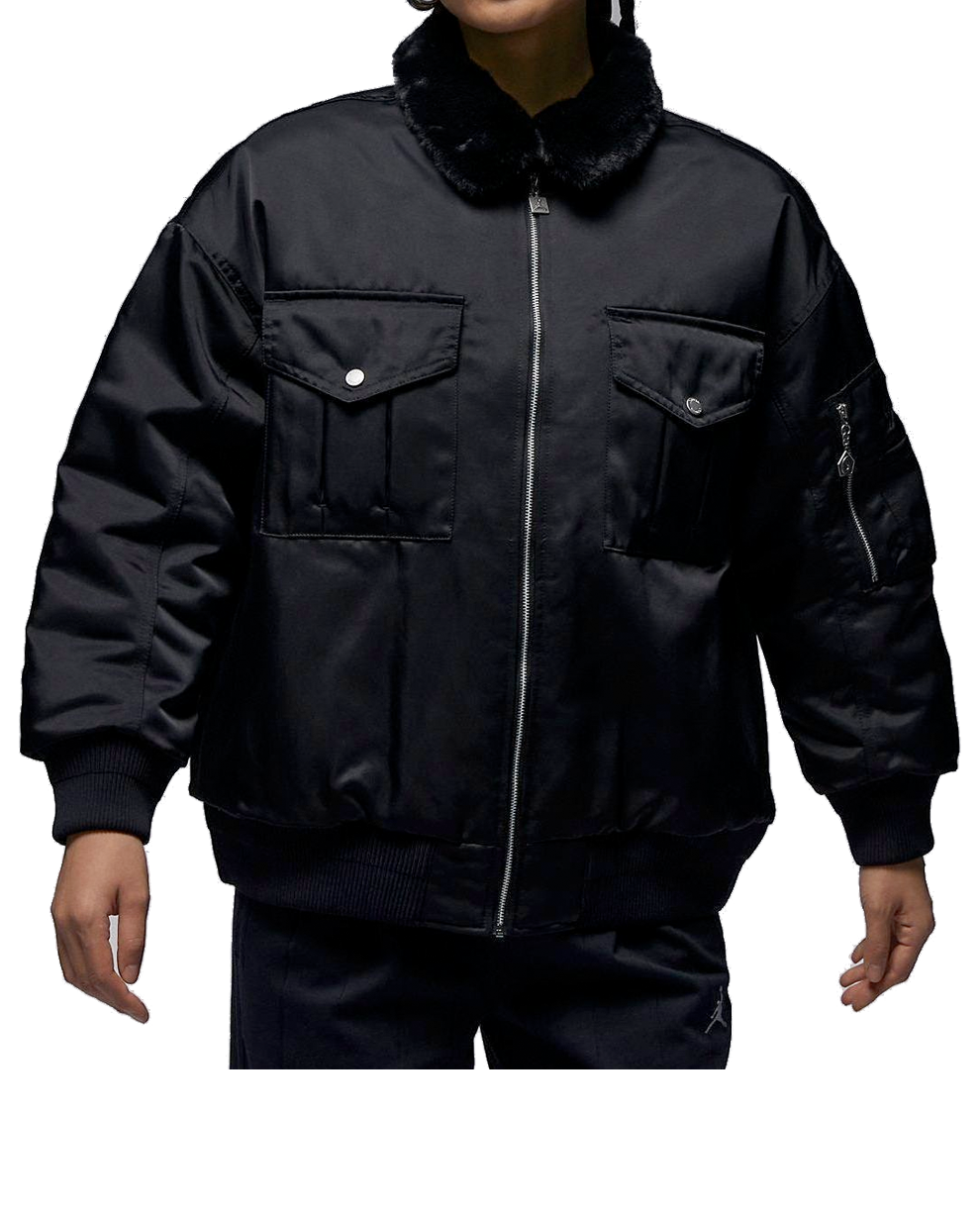 Bomberjacka Jordan Renegade Faux Fur Collar Bomber Jacket Svart | FB5089-010, 0