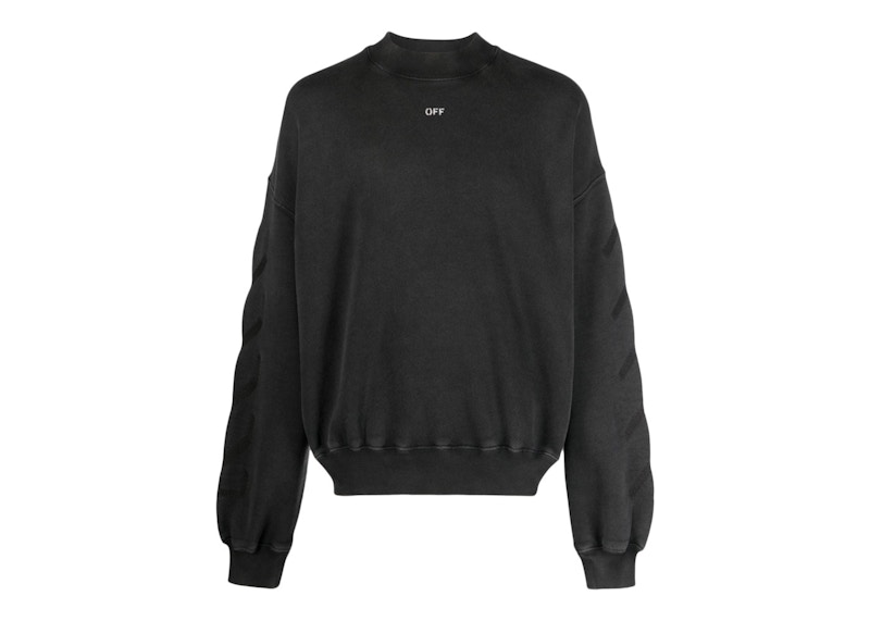 Sweatshirt Off-White S.Matthew Cotton Sweatshirt Svart | OMBA070F23FLE0091077