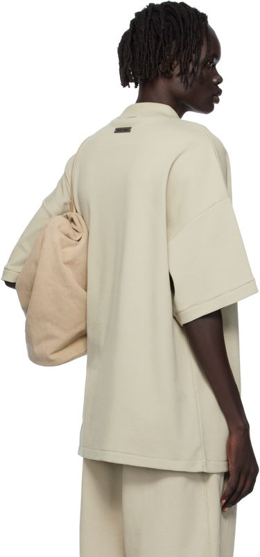 Polotröja Fear of God ESSENTIALS 90s Fit Piqué Short Sleeve Polo Beige | 125SP254406F, 2