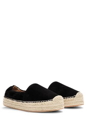 Skovård BOSS Suede Espadrilles Svart | 50542344