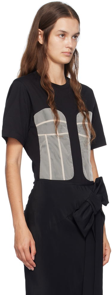 Klä Simone Rocha Simone Rocha Paneled Bust T-Shirt Svart | 5290 0553, 1