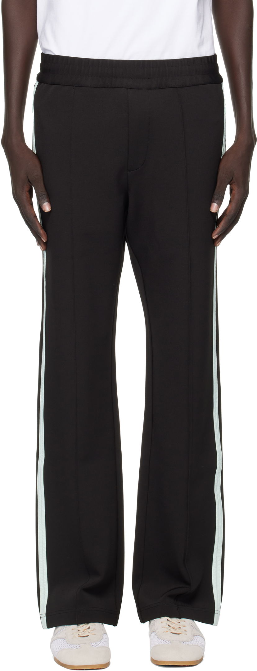 Träningsbyxor Casablanca Casablanca Tech Nylon Trim Sweatpants Svart | MPF25-JTR-267-01