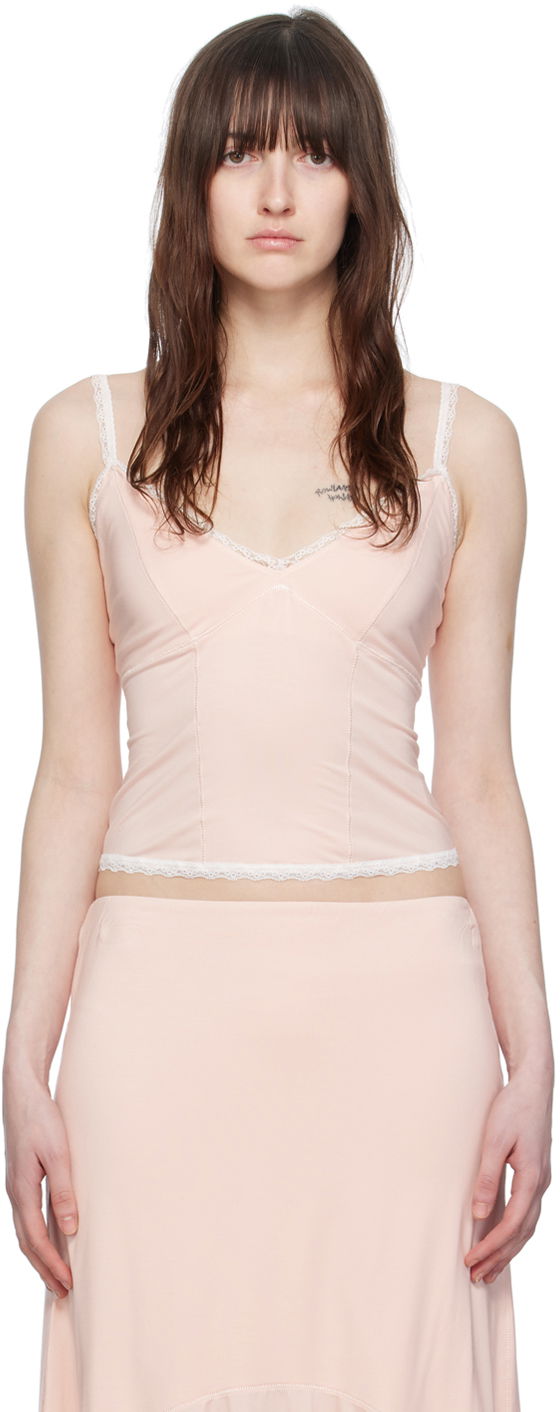 Linne GUIZIO Guizio Dainty Lace-Trim Camisole Rosa | S24102K017