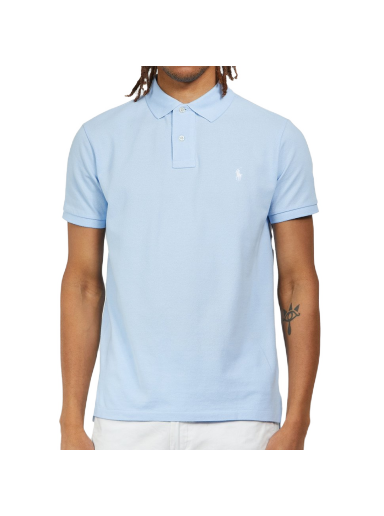 Polotröja Polo by Ralph Lauren Custom Slim Fit Mesh Polo Shirt Blå | 710782592013