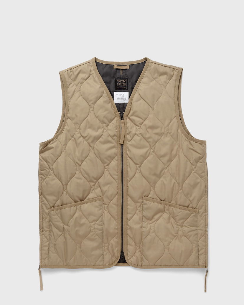 Väst TAION MILITARY ZIP V NECK DOWN VEST Brun | TAION-001ZML-1-COYOTE
