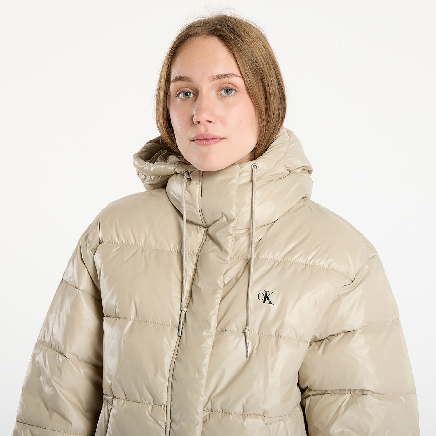 Pufferjacka CALVIN KLEIN Calvin Klein Jeans Shine Puffer Jacket Beige | LV047D505G NSU, 1