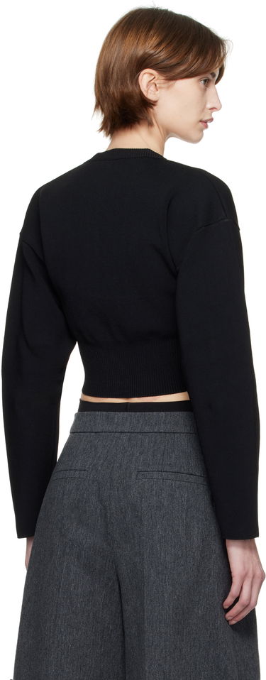 Sweater WARDROBE.NYC WARDROBE.NYC Matte Cropped Cardigan Svart | W1096F24MV, 2