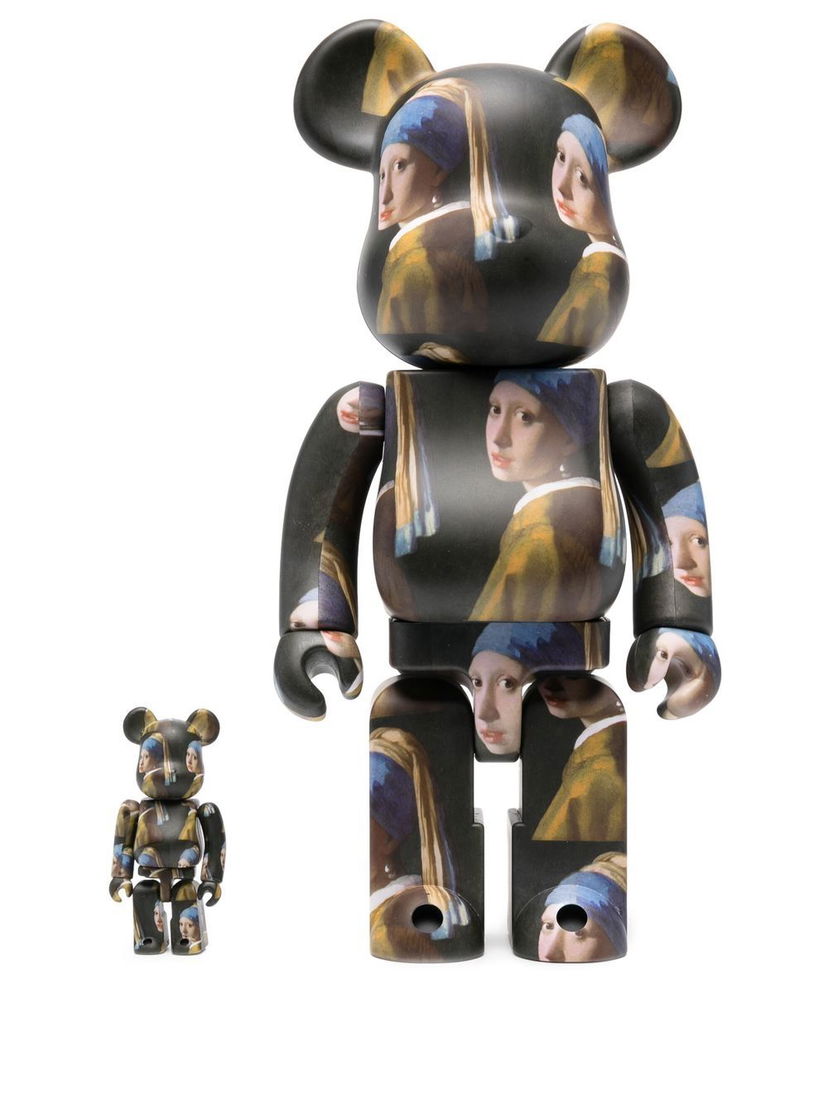 Samlarobjekt Medicom Toy 100% + 400% Johannes Vermeer Girl BE@RBRICK set - Black Svart | 14VERMEER18794502