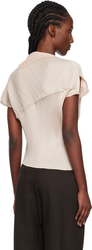T-shirts och linne Pleats Please Issey Miyake Pleats Please Issey Miyake Pleated Asymmetric Leap Top Beige | PP58JK461, 2
