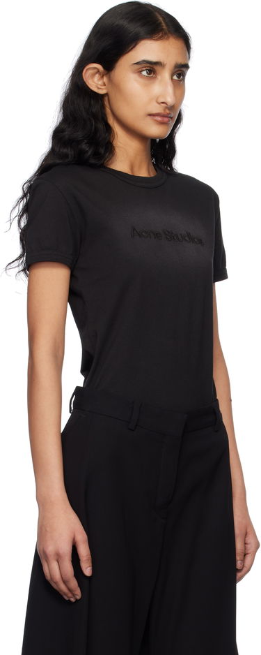 T-shirt Acne Studios Acne Studios Fitted T-Shirt With Logo Svart | AL0457-, 1