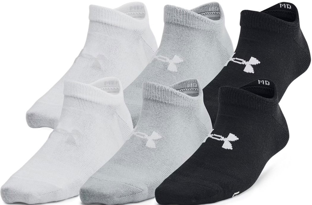 Strumpor Under Armour Essential No Show Socks 6-Pack Grå | 1382610-004, 0