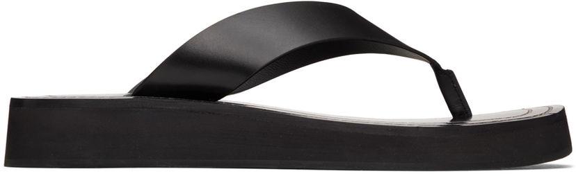 Kläder The Row The Row Ginza Platform Flip-Flop Sandals Svart | F1159-L52