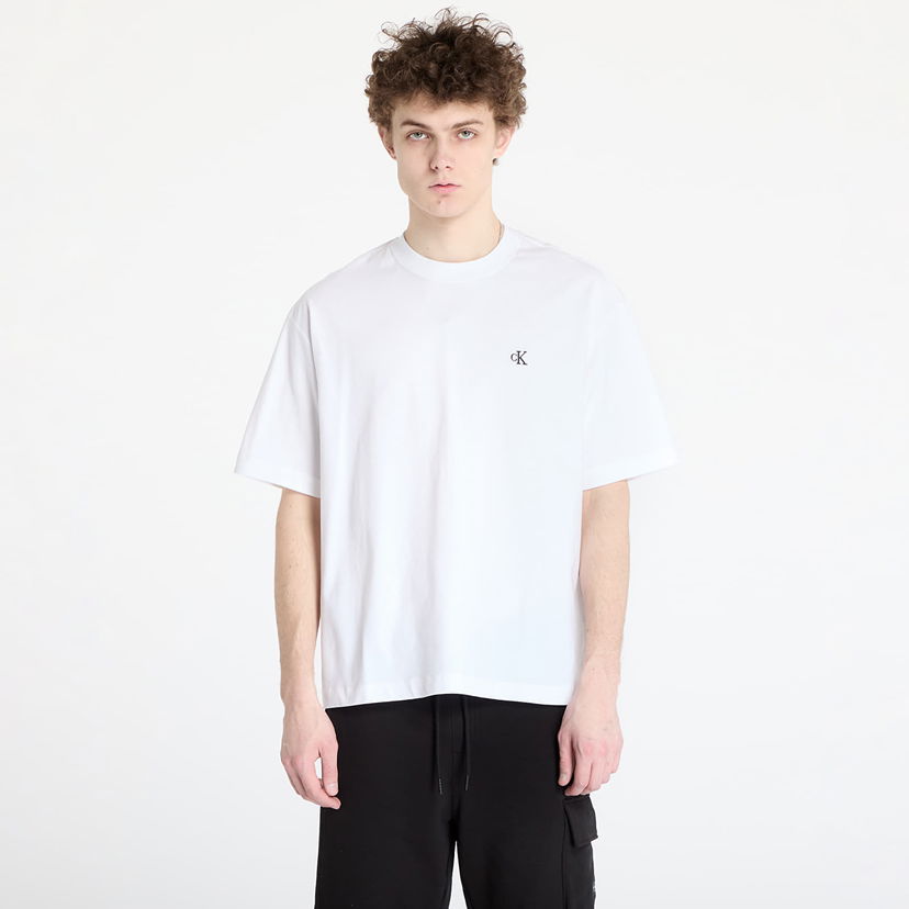 T-shirt CALVIN KLEIN Calvin Klein Jeans Relaxed Archive Logo T-Shirt Vit | LV040HM229 YAA