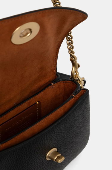 Axelväska Coach Leather Crossbody Bag Svart | CW565, 4