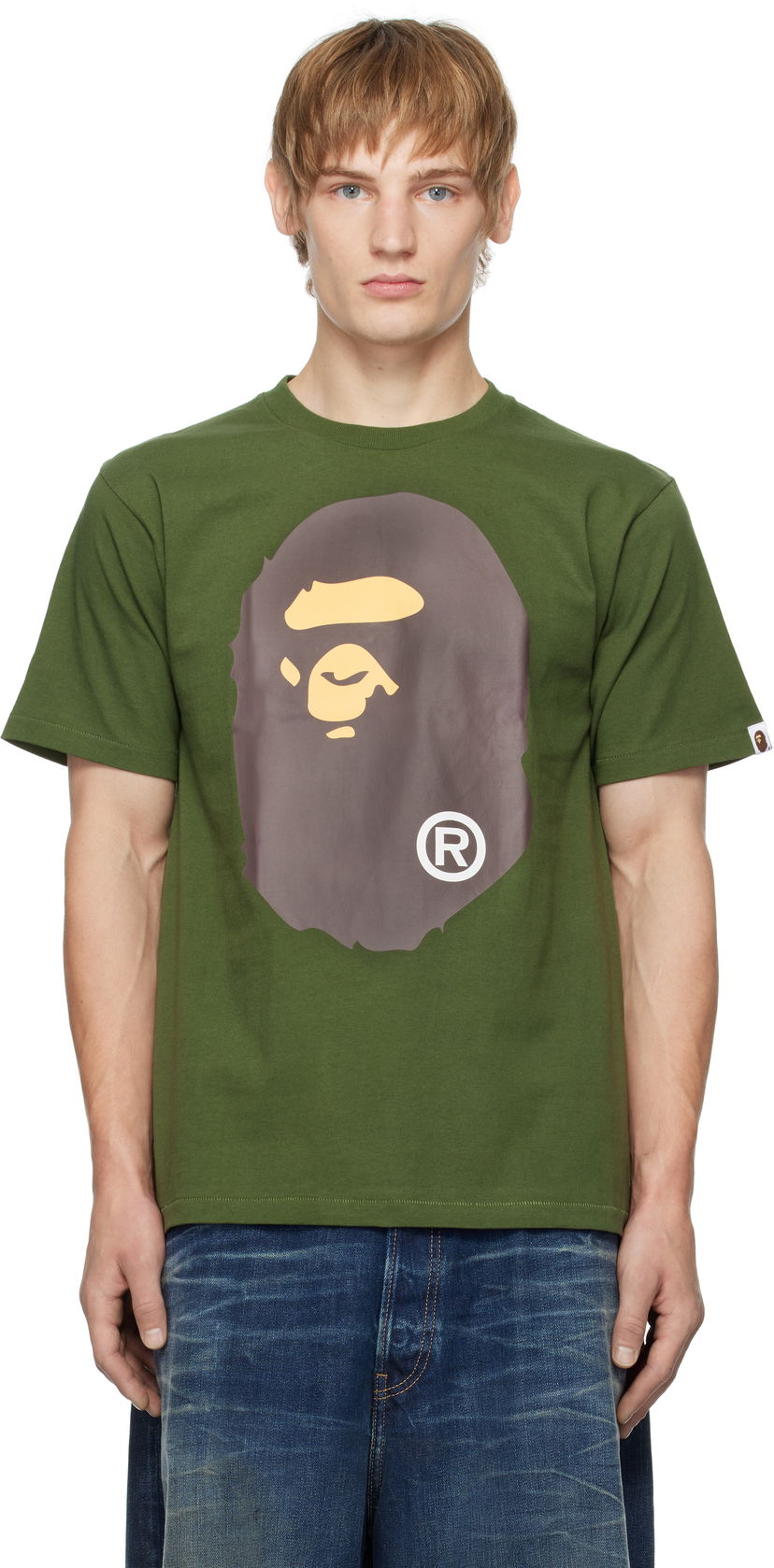 T-shirt BAPE Big Ape Head Graphic T-Shirt Grön | 001TEK801002M
