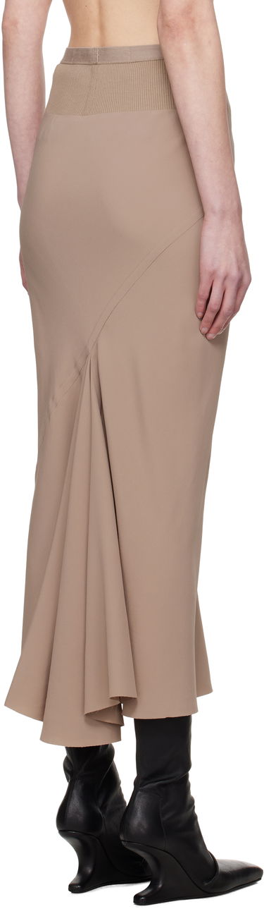 Kjol Rick Owens Rick Owens Hollywood Calf Bias Maxi Skirt Beige | RP01E7334 CC, 2