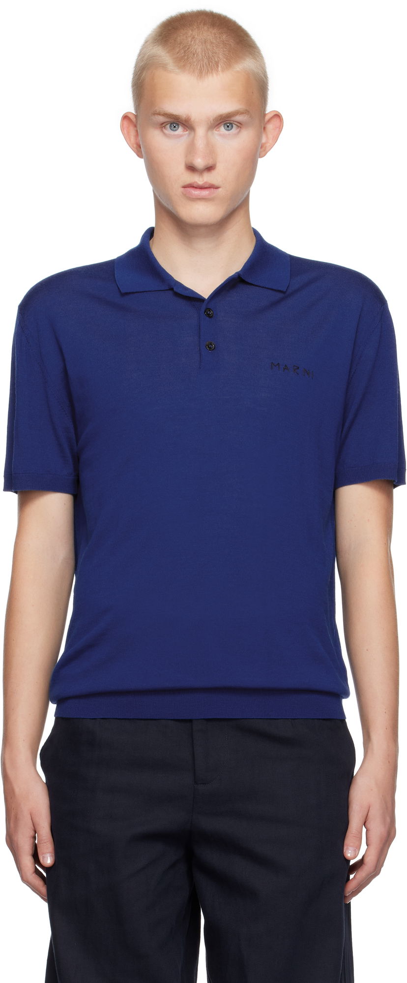 Polotröja Marni Logo Polo Blå | POMG0061E0 UFW531