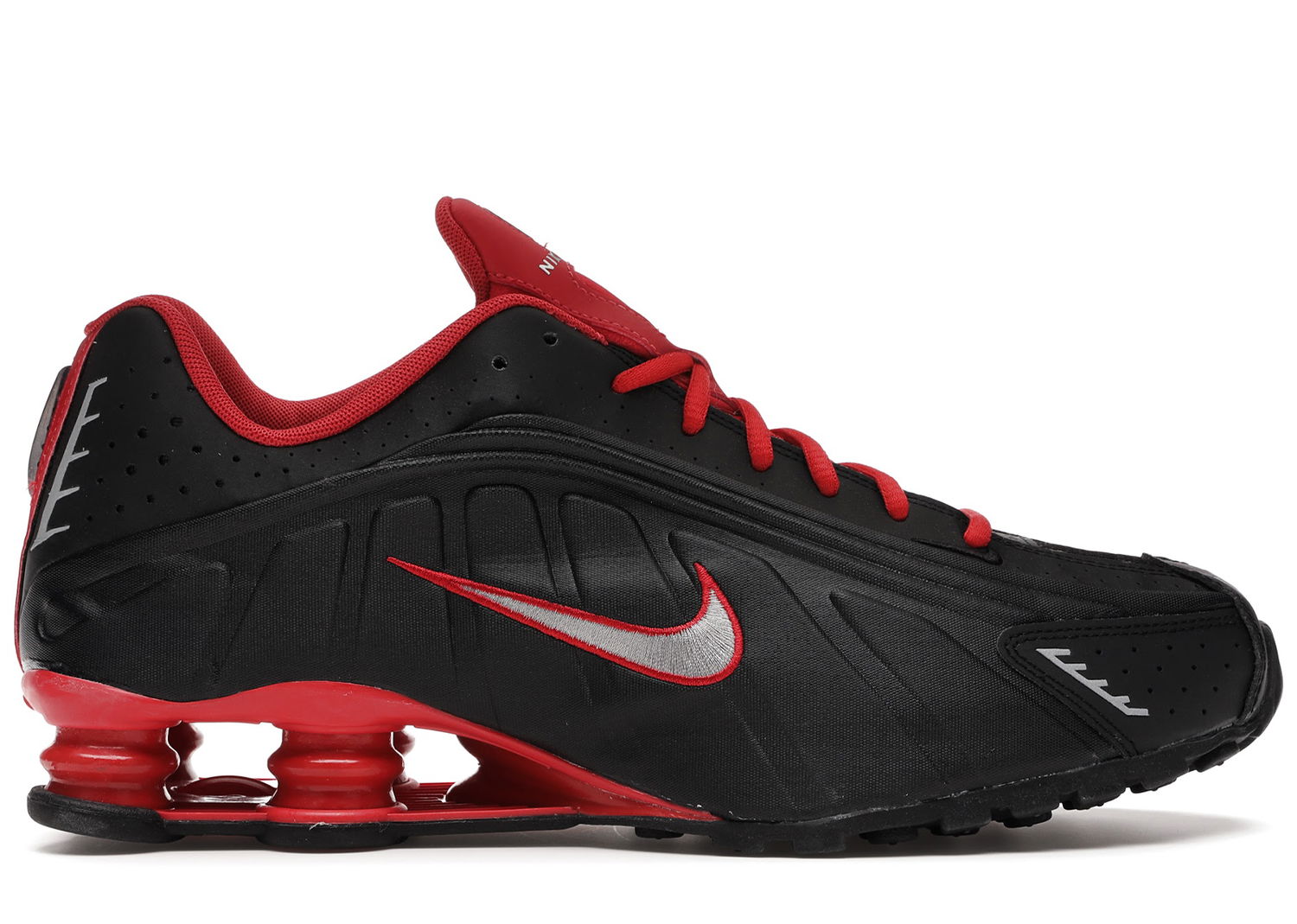 Sneakers och skor Nike Shox R4 Black Metallic Silver Red Svart | 104265-049, 0