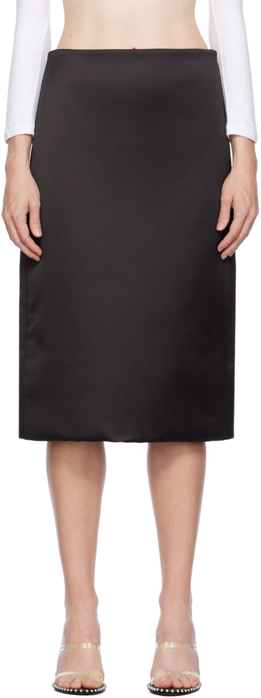 Kjol We11done We11done Padded Midi Skirt Svart | WD-SK3-23-282-W-BK